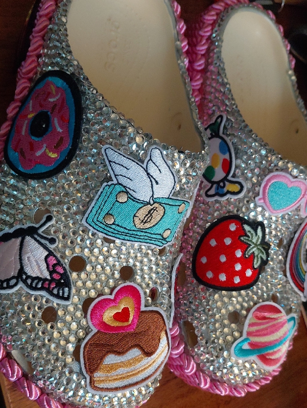 Custom Crocs Blinged Out With Rare Design Size 9 - Picture 7 of 13